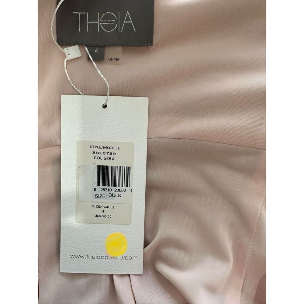 Theia Couture $749 Ombre Sequin Flutter Sleeve Ma… - image 12